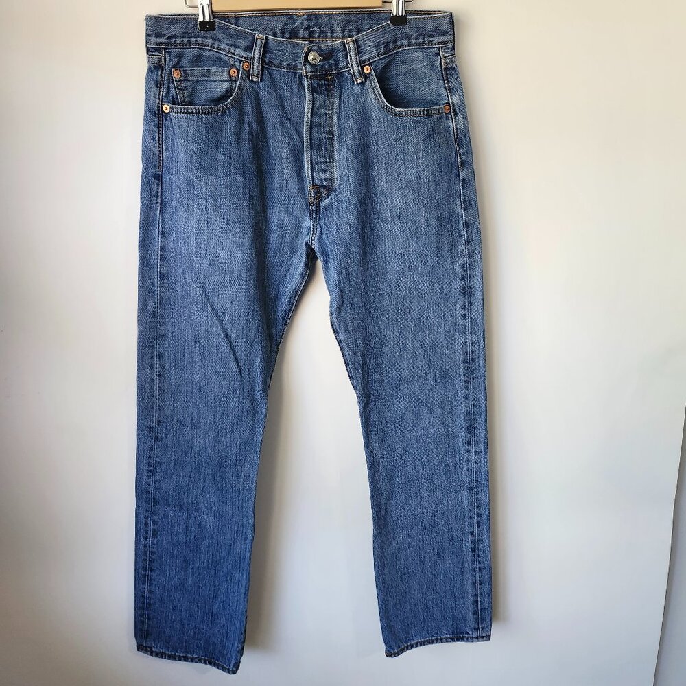 Levi’s 501 Original Fit Jeans Men’s W33 L32 Blue Straight Leg Denim
